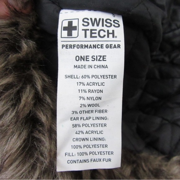 EUC- Swiss Tech Faux Fur Lined Plaid Trapper Hat- OSFM - Picture 3 of 4